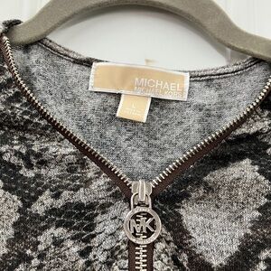 Michael Kors Black & Gray Snake Print Dress